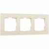 Werkel W0031141 Рамка из стекла на 3 поста Favorit молочный