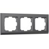 Werkel W0031864 Рамка из поликарбоната на 3 поста Stark графит матовый