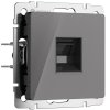 Werkel W1181044 Розетка Ethernet RJ-45 графит акрил