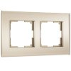 Werkel W0023111 Рамка из стекла на 2 поста Senso шампань soft-touch