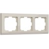 Werkel W0031803 Рамка из поликарбоната на 3 поста Stark слоновая кость
