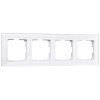 Werkel W0041101 Рамка из стекла на 4 поста Favorit белый
