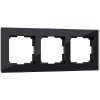 Werkel W0031108 Рамка из стекла на 3 поста Favorit черный