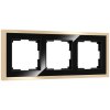 Werkel W0032852 Рамка из металла на 3 поста Baguette черный/латунь