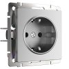 Werkel W1171065 Розетка с заземлением серебряный матовый