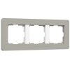 Werkel W0033067 W0033067/ Рамка на 3 поста Split (дымчатый/белый, soft-touch)