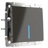 Werkel WL07-SW-1G-2W Выключатель одноклавишный проходной с подсветкой (серо-коричневый)