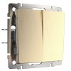 Werkel W1120010 Выключатель двухклавишный шампань рифленый