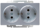 Werkel WL06-SKG-02-IP20 Розетка двойная с заземлением