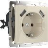 Werkel WL03-SKGS-USBx2-IP20 Розетка с заземлением, шторками и USBх2