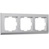 Werkel W0031865 Рамка из поликарбоната на 3 поста Stark серебряный матовый