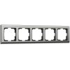 Werkel WL02-Frame-05 Рамка на 5 постов (глянцевый никель) (a050999) Werkel Metallic W0051602-95657