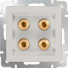 Werkel WL03-AUDIOx4 ivory Акустическая розетка