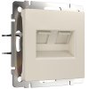 Werkel W1181162 Розетка двойная Ethernet RJ-45 айвори матовый