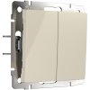 Werkel W1122403 Выключатель двухклавишный с самовозвратом слоновая кость