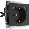 Werkel WL08-SKGS-USBx2-IP20 Розетка с заземлением, шторками и USBх2