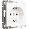 Werkel W1171161 Розетка с заземлением и шторками белый матовый