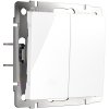 Werkel W1122401 Выключатель двухклавишный с самовозвратом белый
