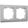 Werkel W0021806 Рамка из пластика на 2 поста Stark серебряный