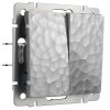 Werkel W1220006 Выключатель двухклавишный серебряный