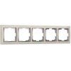 Werkel W0051903 Рамка из поликарбоната на 5 постов Snabb слоновая кость/хром