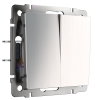 Werkel WL02-SW-2G-2W Выключатель двухклавишный проходной