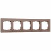 Werkel W0051142 Рамка из стекла на 5 постов Favorit латте