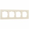Werkel W0041141 Рамка из стекла на 4 поста Favorit молочный
