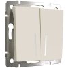 Werkel W1122162 Выключатель двухклавишный проходной с подсветкой айвори матовый