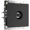 Werkel W1184008 ТВ-розетка проходная (черный матовый)