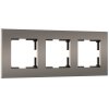 Werkel W0032963 Рамка из поликарбоната на 3 поста Slab бронза софт