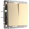Werkel W1120011 Выключатель двухклавишный шампань