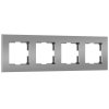 Werkel W0042965 Рамка из поликарбоната на 4 поста Slab серебро софт