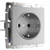 Werkel WL06-SKG-01-IP20 Розетка с заземлением (серебряный)