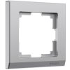 Werkel W0011865 Рамка из поликарбоната на 1 пост Stark серебряный матовый