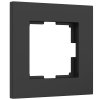 Werkel W0012908 Рамка из поликарбоната на 1 пост Slab черный софт