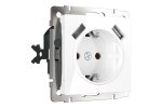Werkel WL01-SKGS-USBx2-IP20 Розетка с заземлением, шторками и USBх2