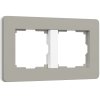 Werkel W0023067 W0023067/ Рамка на 2 поста Split (дымчатый/белый, soft-touch)