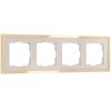 Werkel W0042851 Рамка из металла на 4 поста Baguette айвори/латунь