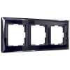 Werkel W0031208 Рамка из стекла на 3 поста Diamant черный