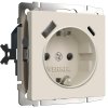 Werkel W1171762 W1171762/ Розетка с заземлением, шторками и USB тип A+C (айвори матовый)