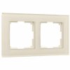 Werkel W0021141 Рамка из стекла на 2 поста Favorit молочный