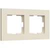 Werkel W0022962 Рамка из поликарбоната на 2 поста Slab айвори софт