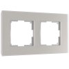 Werkel W0023117 Рамка из стекла на 2 пост Senso дымчатый soft-touch