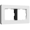 Werkel W0023068 W0023068/ Рамка на 2 поста Split (белый/черный, soft-touch)