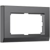 Werkel W0081864 Рамка из поликарбоната для двойной розетки Stark графит матовый