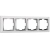 Werkel W0041901 Рамка из поликарбоната на 4 поста Snabb белый/хром