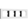 Werkel W0043068 W0043068/ Рамка на 4 поста Split (белый/черный, soft-touch)
