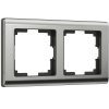 Werkel W0021602 Рамка из металла на 2 поста Metallic глянцевый никель