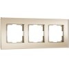 Werkel W0033111 Рамка из стекла на 3 поста Senso шампань soft-touch